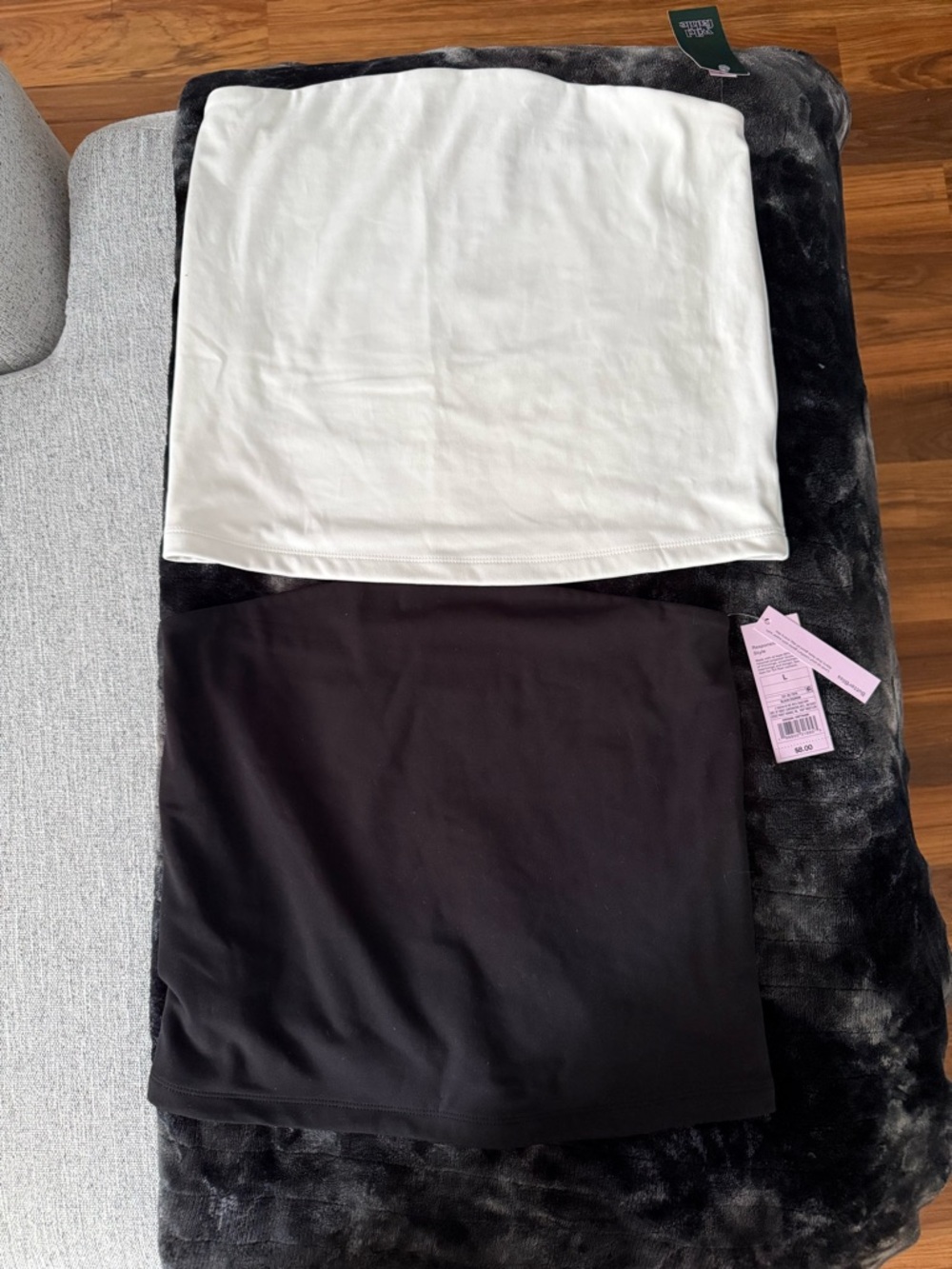 wild fable White and Black Strapless Tube Tops (2-Pack)